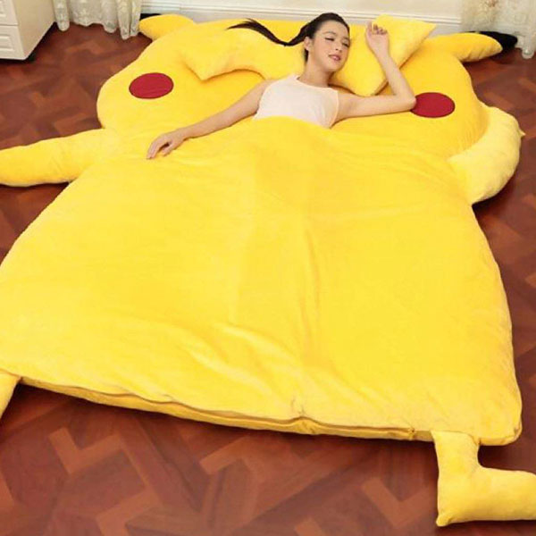 Pokemon Giant Pikachu Bed - Plush Pokemon Beds Bean Bags For Adults And