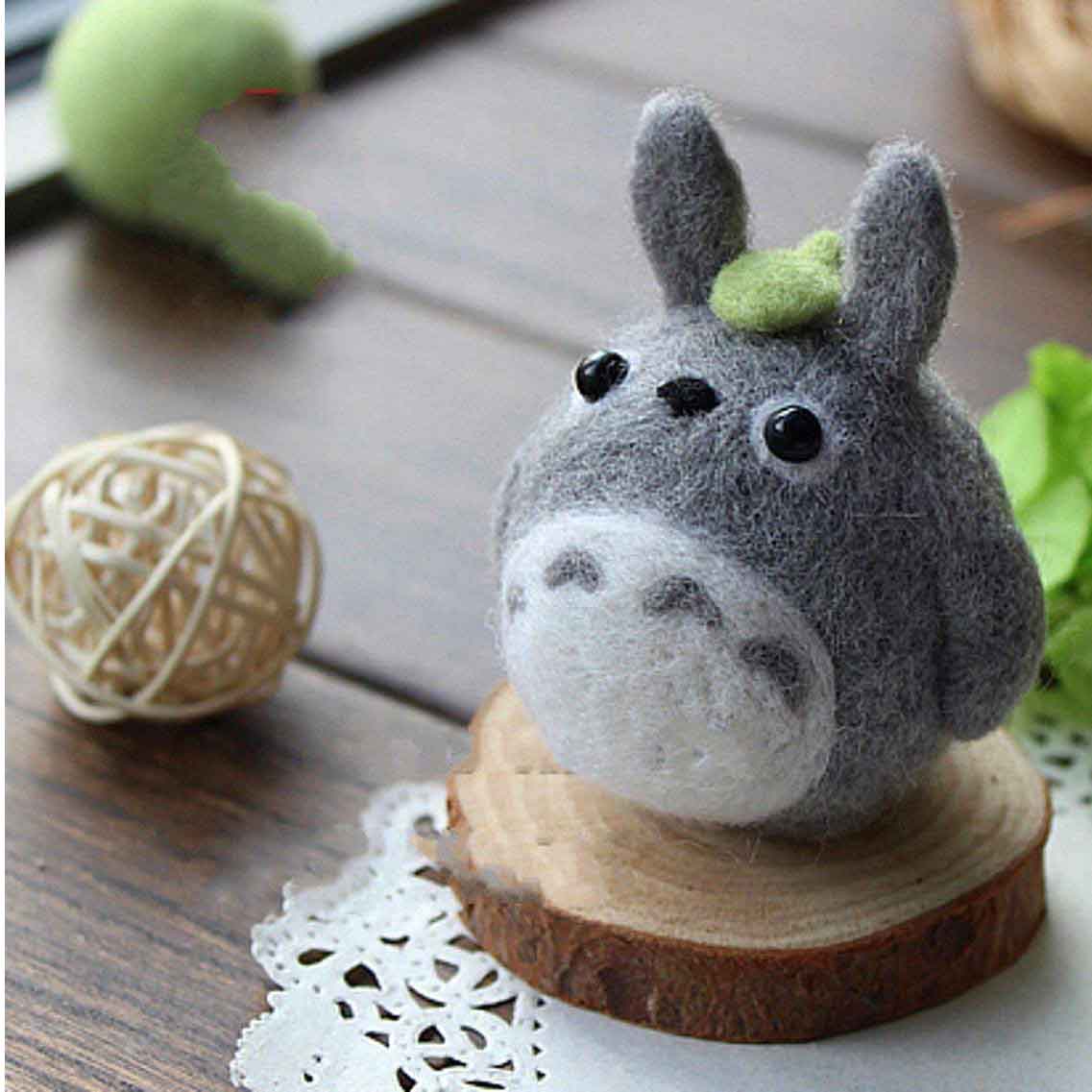 Totoro Needle Felting Kits - Felt Totoro - Giant Stitch Plush - Cute