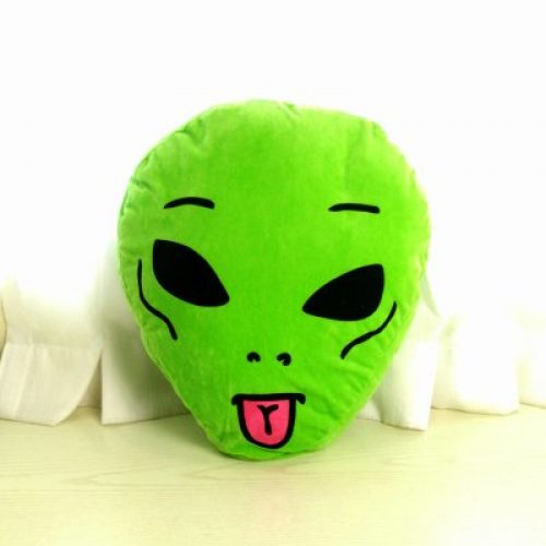 alien emoji pillow